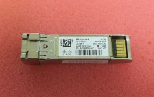 Cisco 10-3105-01 SFP-10G-SR-S 10Gbps 10GBase-SR Fiber LC SFP+ Transceiver Module