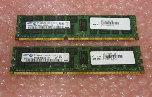 Cisco 15-12305-01 A02-MEMKIT-008A 16GB (2x8GB) PC3-10600 DDR3 ECC 240P CL9 RAM
