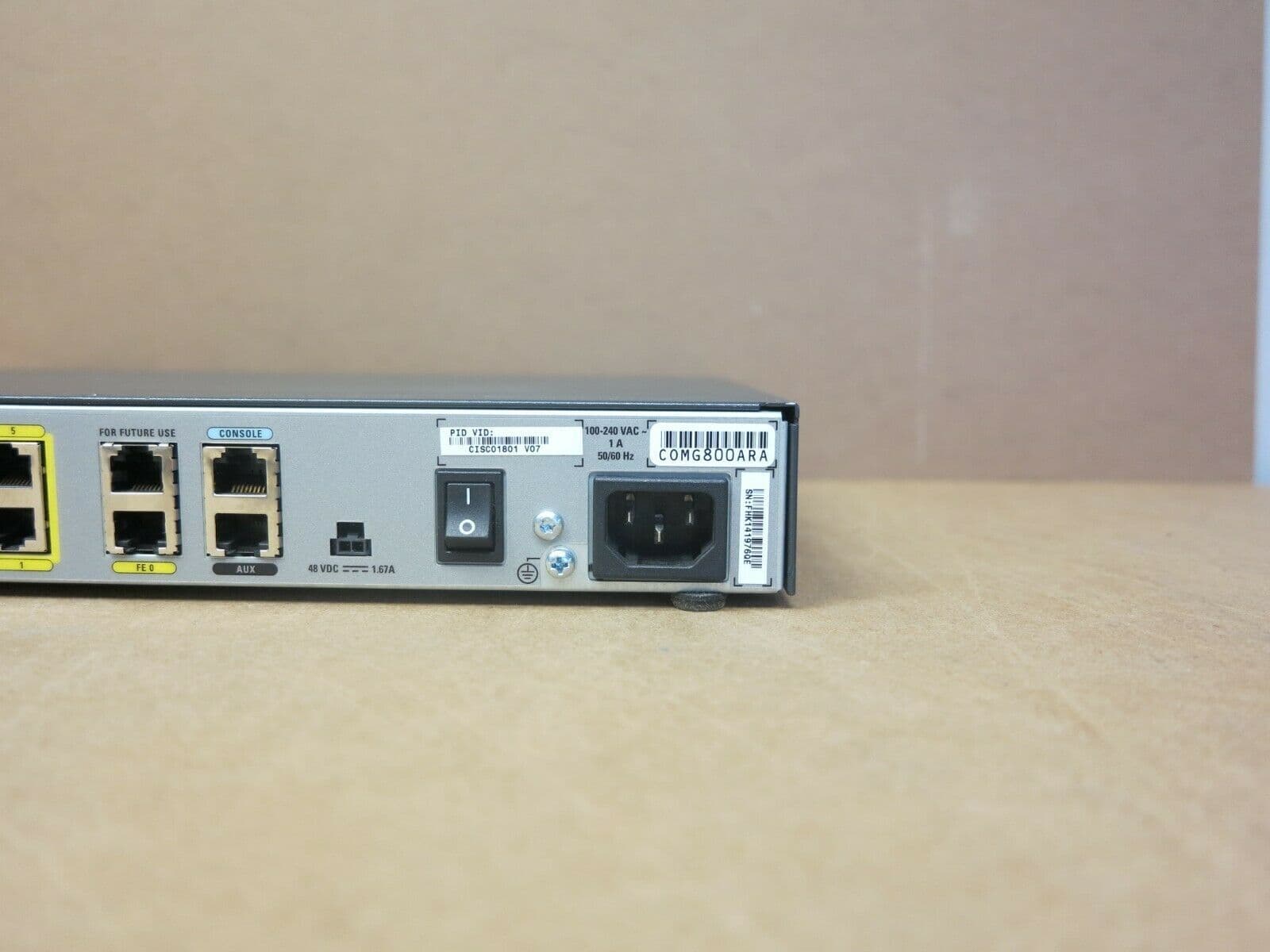 Cisco 1801/K9 1800 Series 8x 100Mb Ports ISR Integrated Services Router ...