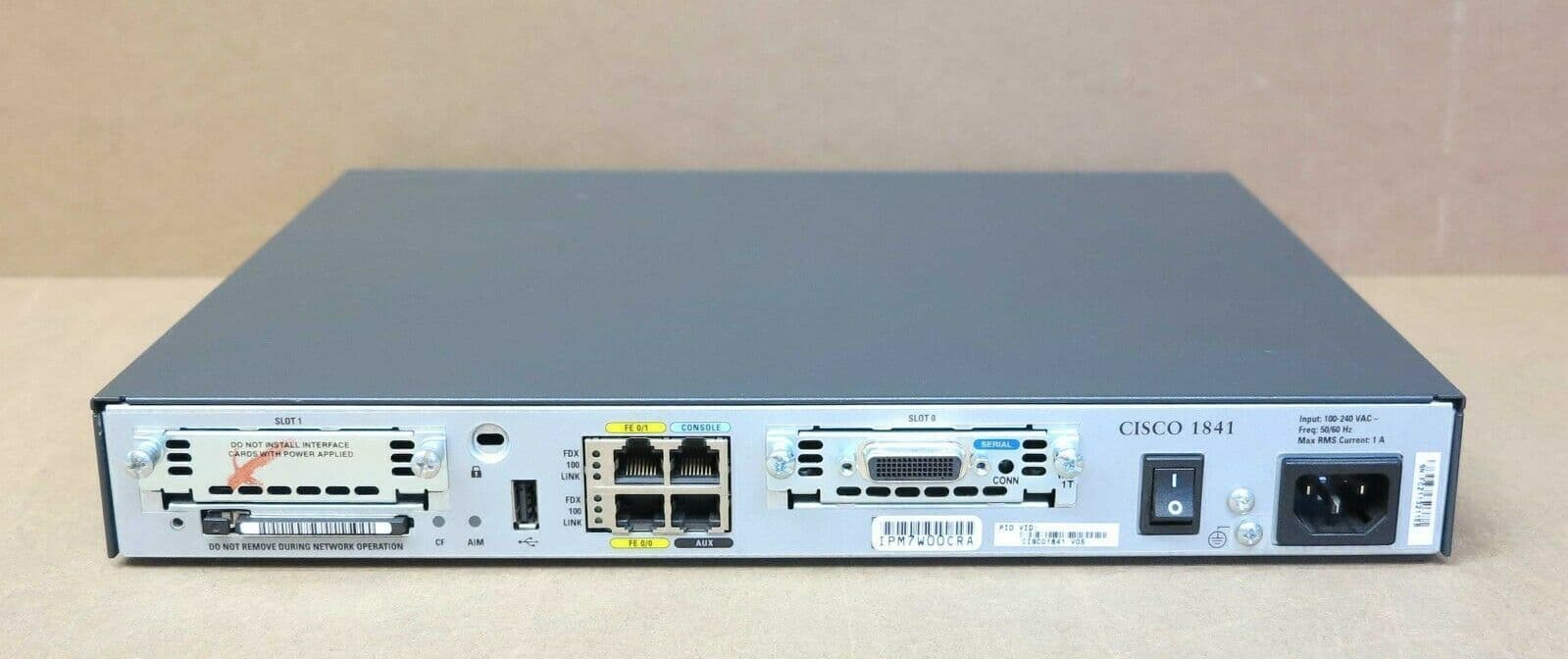 Cisco 1841 Integrated Service T1/E1 Router 1U Rackmount WIC 1T Module