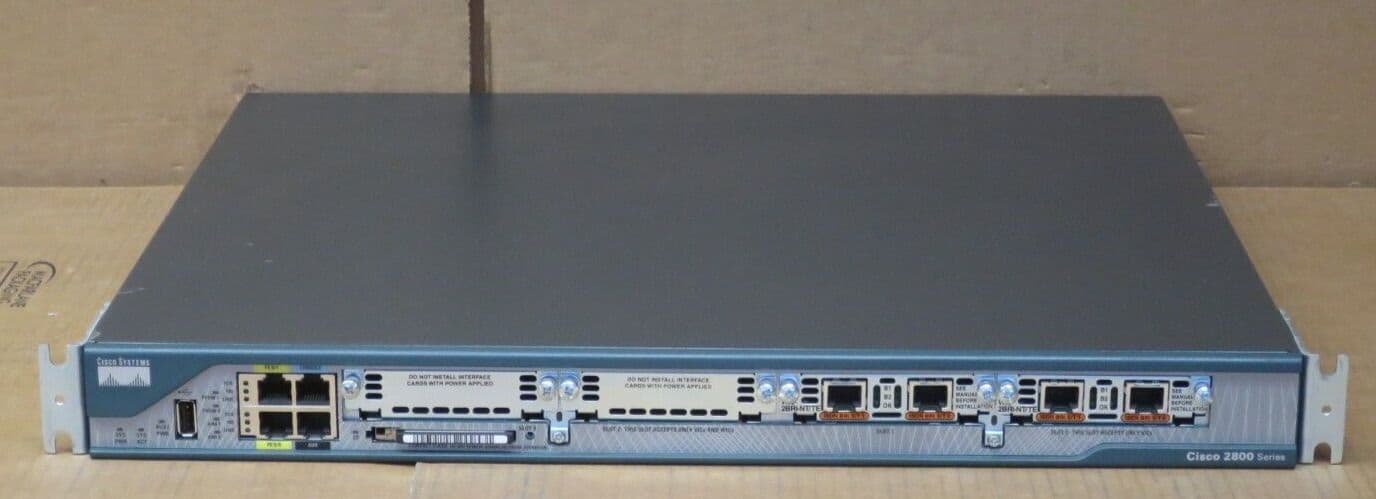 Cisco 2801 CISCO2801 Fast Ethernet 1U Security Router 2x VIC2-2BRI-NT/TE