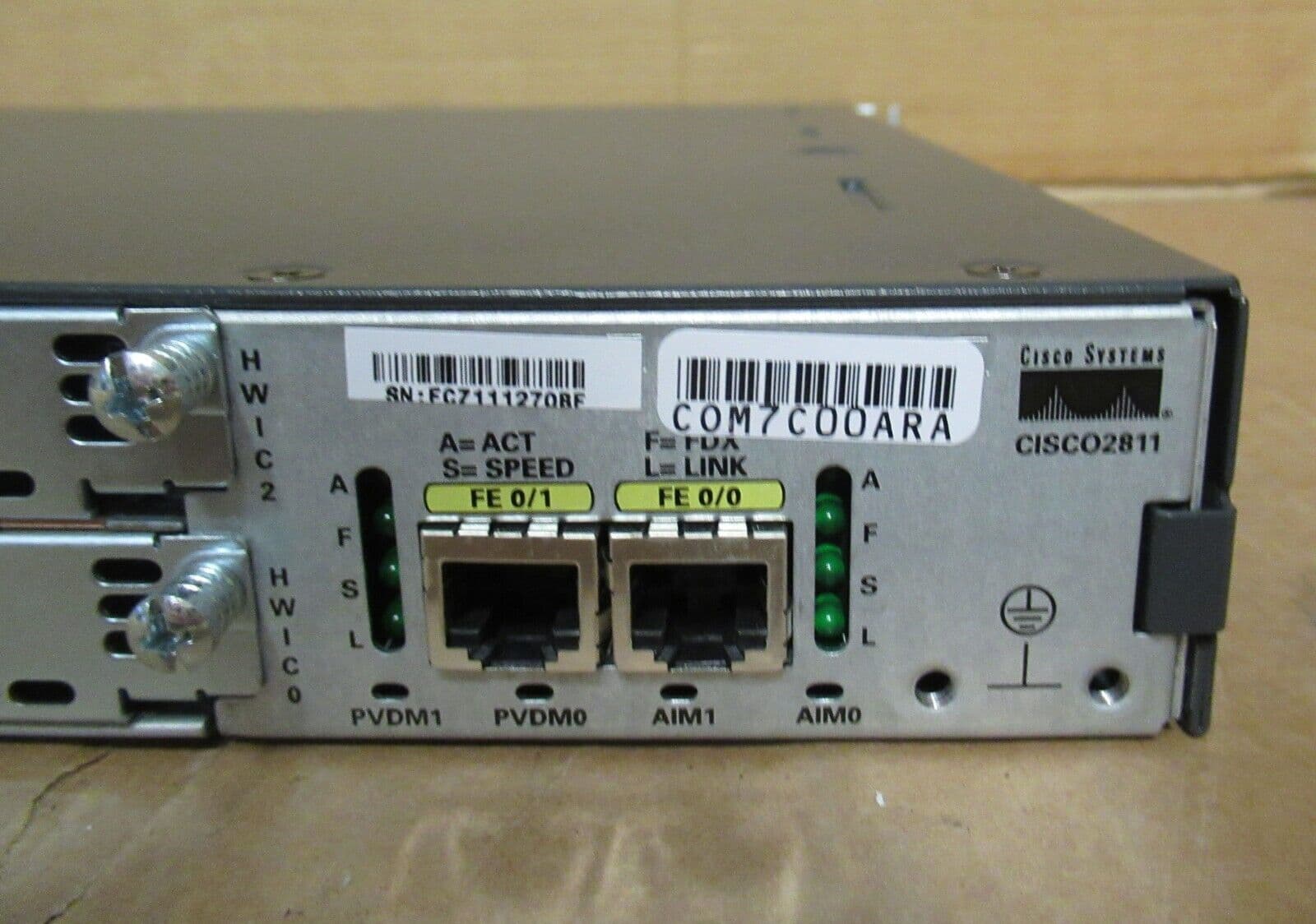 Cisco 2811 2800 Series Integrated Services Router Rackmount 1U