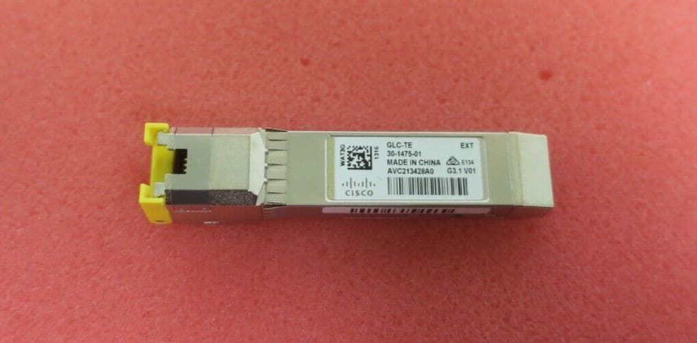 Cisco 30-1475-01 GLC-TE 1Gb 1000Base-T Copper RJ45 100m SFP Transceiver ...