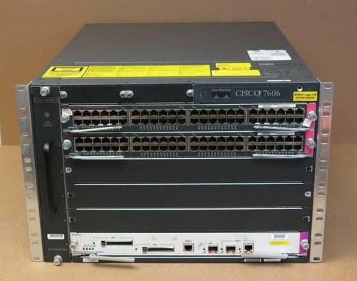 Cisco 7606 Router Chassis 7U 2x WS-X6148A-GE-TX 1x RSP720-3C-GE 2x 2700W PSU