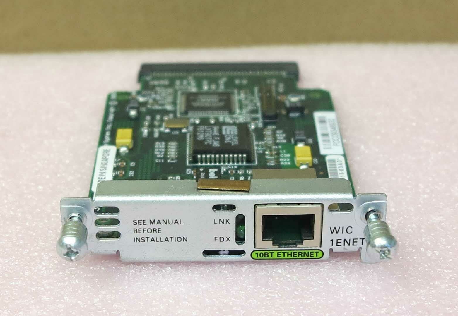 Cisco 800-09311-03A0 WIC-1ENET 10BT WAN Interface Card for 1700 2600 ...