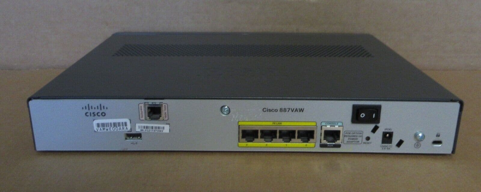 Cisco 800 Series C887VA-W-E-K9 880VAW ISR Integrated Services Router 1U ...