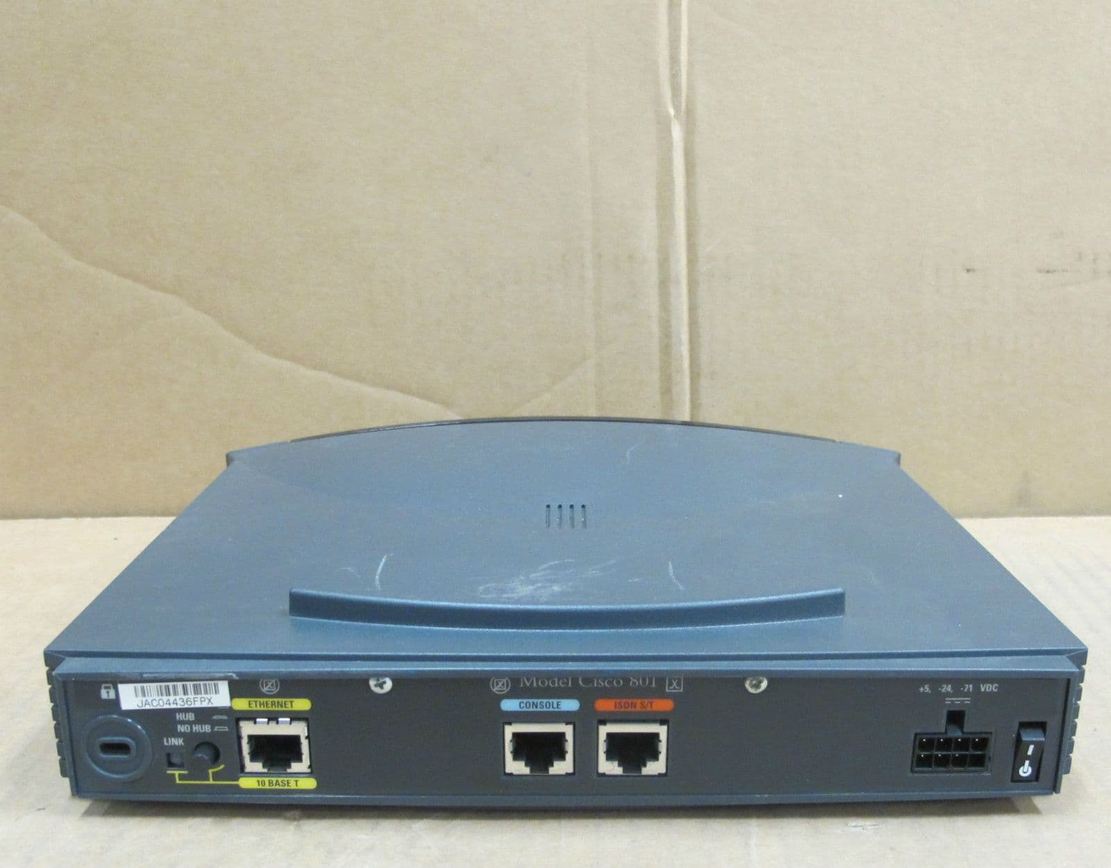 Cisco 801 Intergrated Services - Ethernet ISDN Network Wired Router