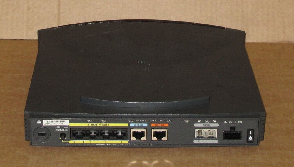 Cisco 803 4-Port ISDN Ethernet Wired Network Router NO POWER SUPPLY