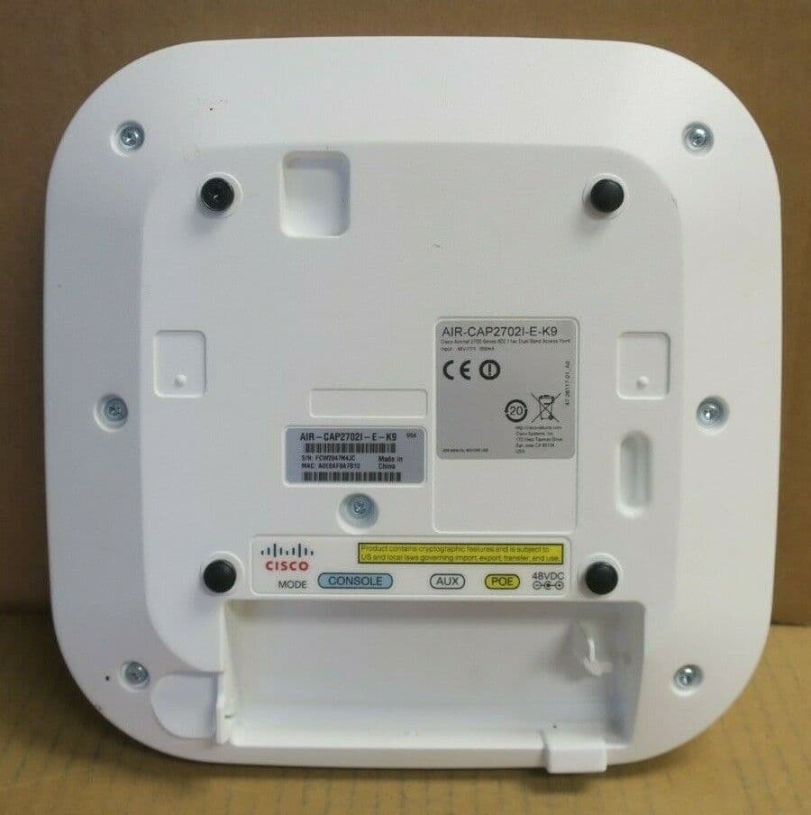 Cisco Router Air Cisco Aironet AIR-CAP2702I-E-K9 PoE Controller Based WAP Wireless ...
