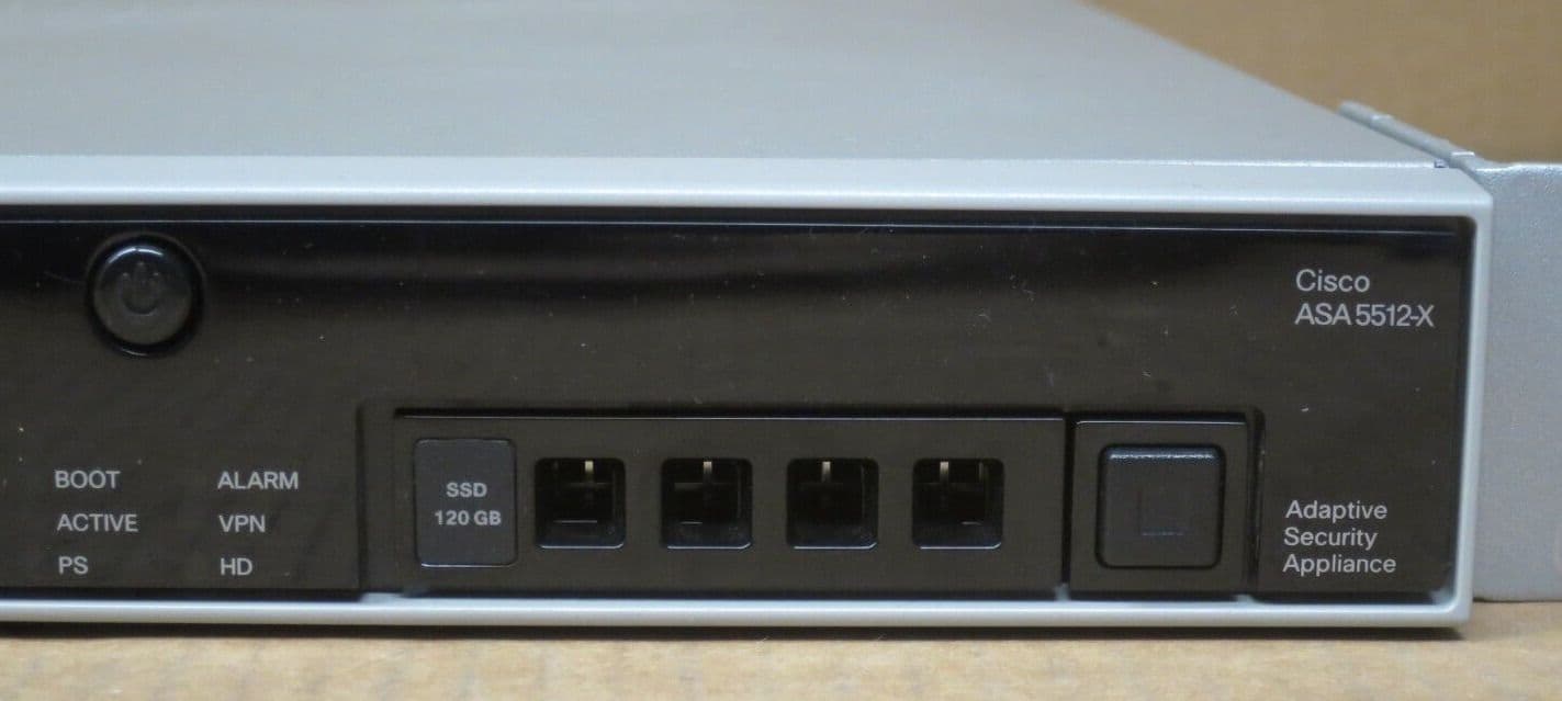Cisco ASA5512X Adaptive Security Appliance 1U Firewall 120GB SSD 6 Port