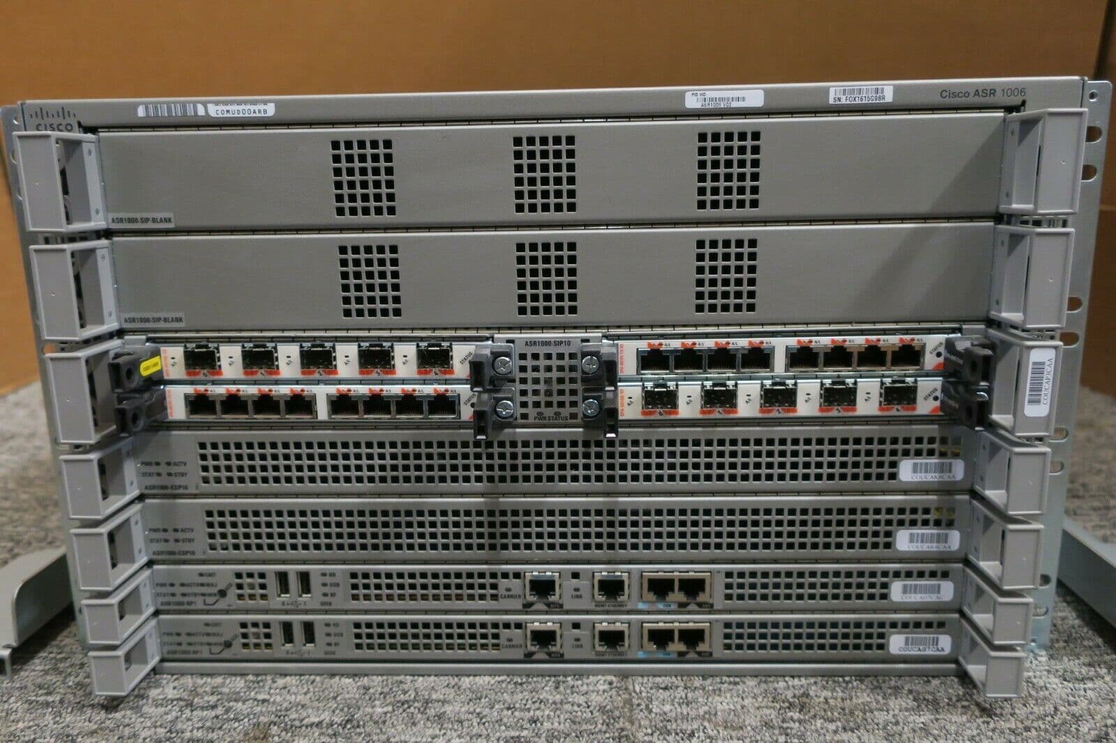 Cisco ASR1006 ASR 1000 Aggregation Services Router Chassis 6U 100BASE ...