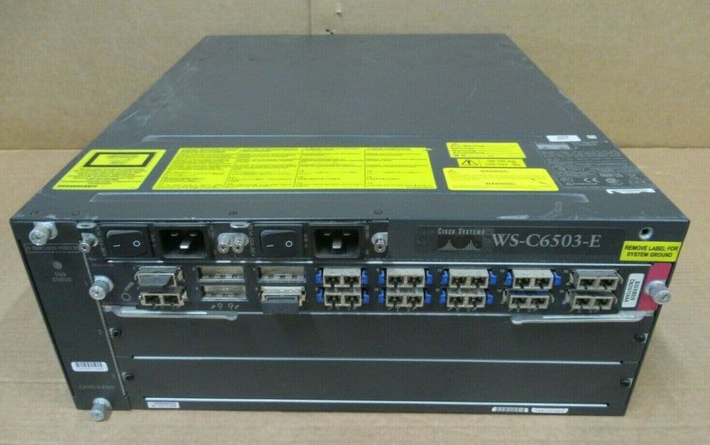 Cisco Catalyst 6500 Series WSC6503E 3Slot 2 x PWR1400AC WSX6516GBIC
