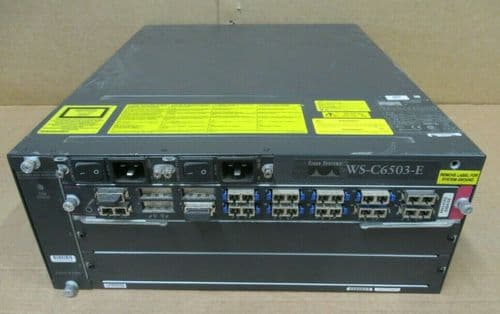 Cisco Catalyst 6500 Series WS-C6503-E 3-Slot 2 x PWR-1400-AC WS-X6516-GBIC