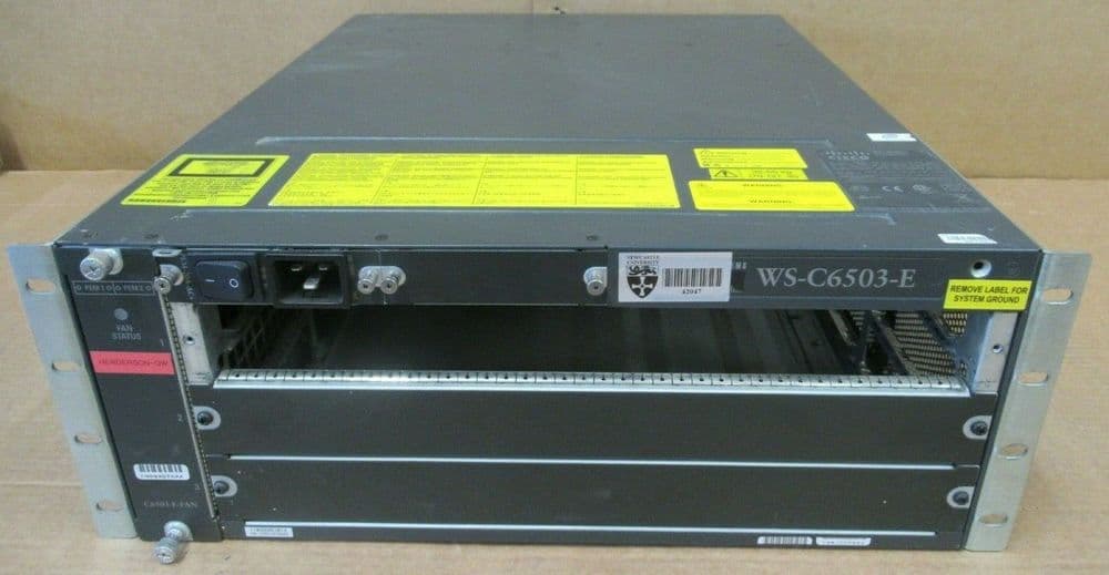 Cisco Catalyst 6500 Series WS-C6503-E 3-Slot  Chassis + PWR-1400-AC