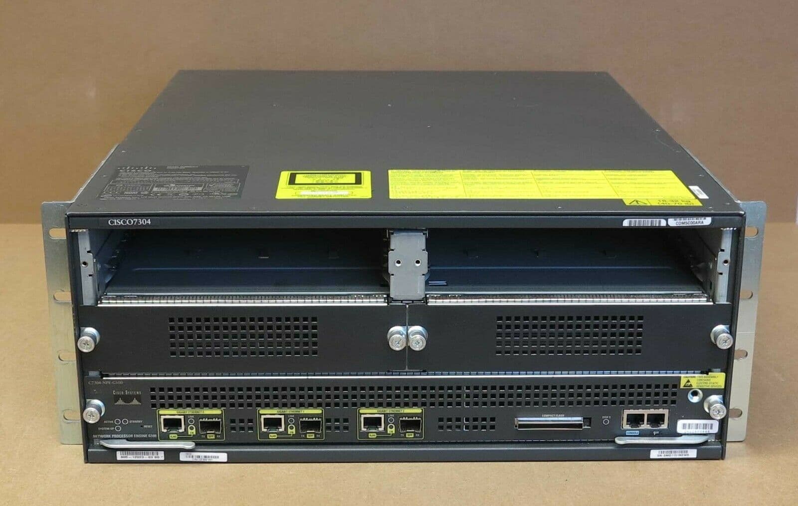 Cisco Catalyst 7304 Series 4-Slot Router Chassis 1x C7304-NPE-G100 2x ...