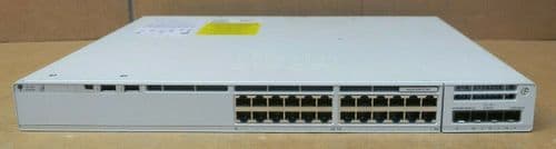 Cisco Catalyst 9200 C9200-24P-A 24-Port 1GbE PoE+ Switch + C9200-NM-4X