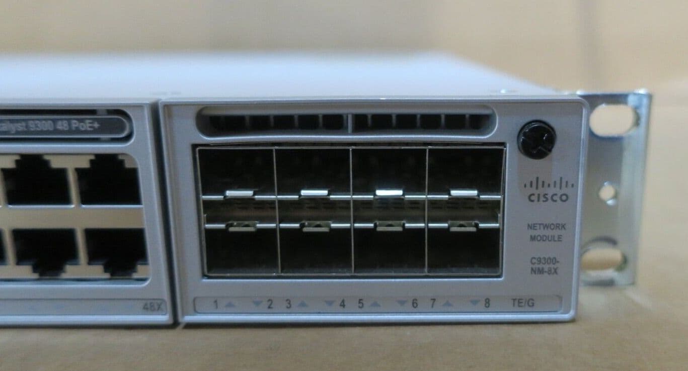 Cisco Catalyst C9300-48P-A 48 Port PoE L3 RJ45 Network Switch C9300-NM-8X