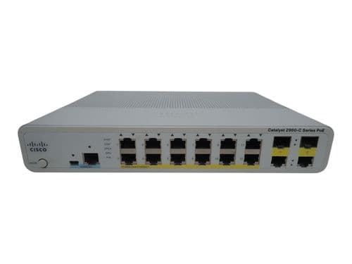 Cisco Catalyst WS-C2960C-12PC-L 12-Port RJ-45 + 2xDual Purpose Port Switch 2960C