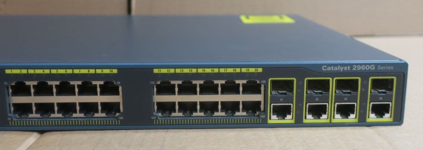 Cisco Catalyst WS-C2960G-24TC-L 2960G 20x 1GE RJ45 4x 1GbE RJ45/SFP ...