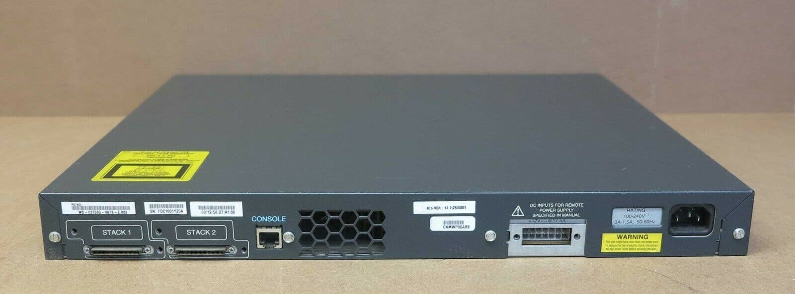 Cisco Catalyst WS-C3750G-48TS-E 48x GbE Port L2 Managed