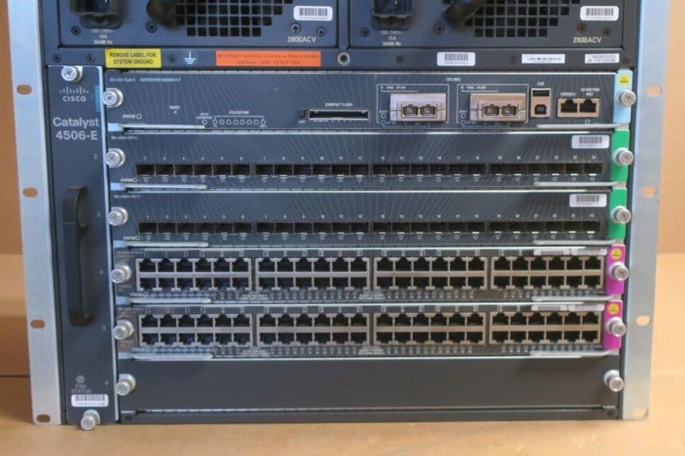 Catalist Module Cisco Catalyst WS-C4506-E 6-Slot Switch Chassis WS-X45-SUP6-E Switch ...