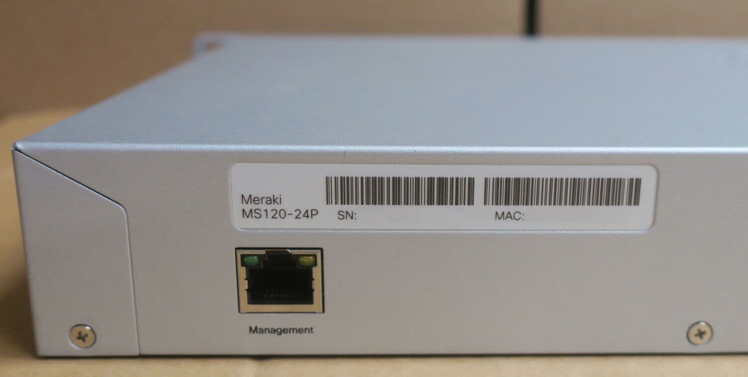 Cisco Meraki MS120-24P 24x 1GbE PoE 4x 1GbE SFP 1U Managed