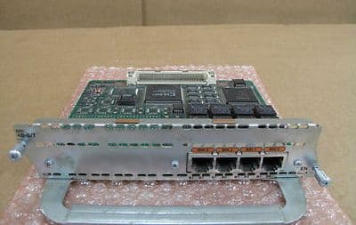 Cisco NM-BRI 4B-S/T ISDN 4 Port Ethernet RJ45 Network Module Card 800-01236-03D0