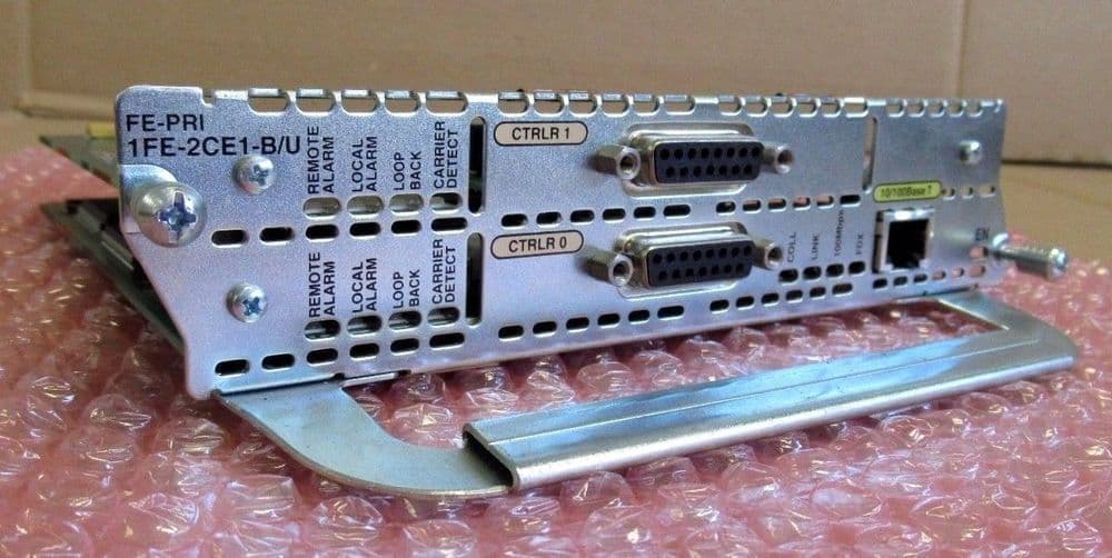 Cisco PRI 1FE-2CE1-B/U Card Dual Serial Module