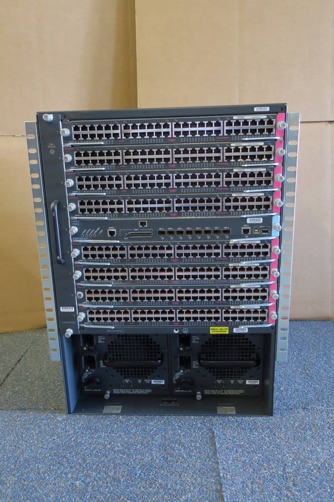 Cisco System Catalyst WS-C6509-E Modular Switch WS-X6148-RJ-45 ...
