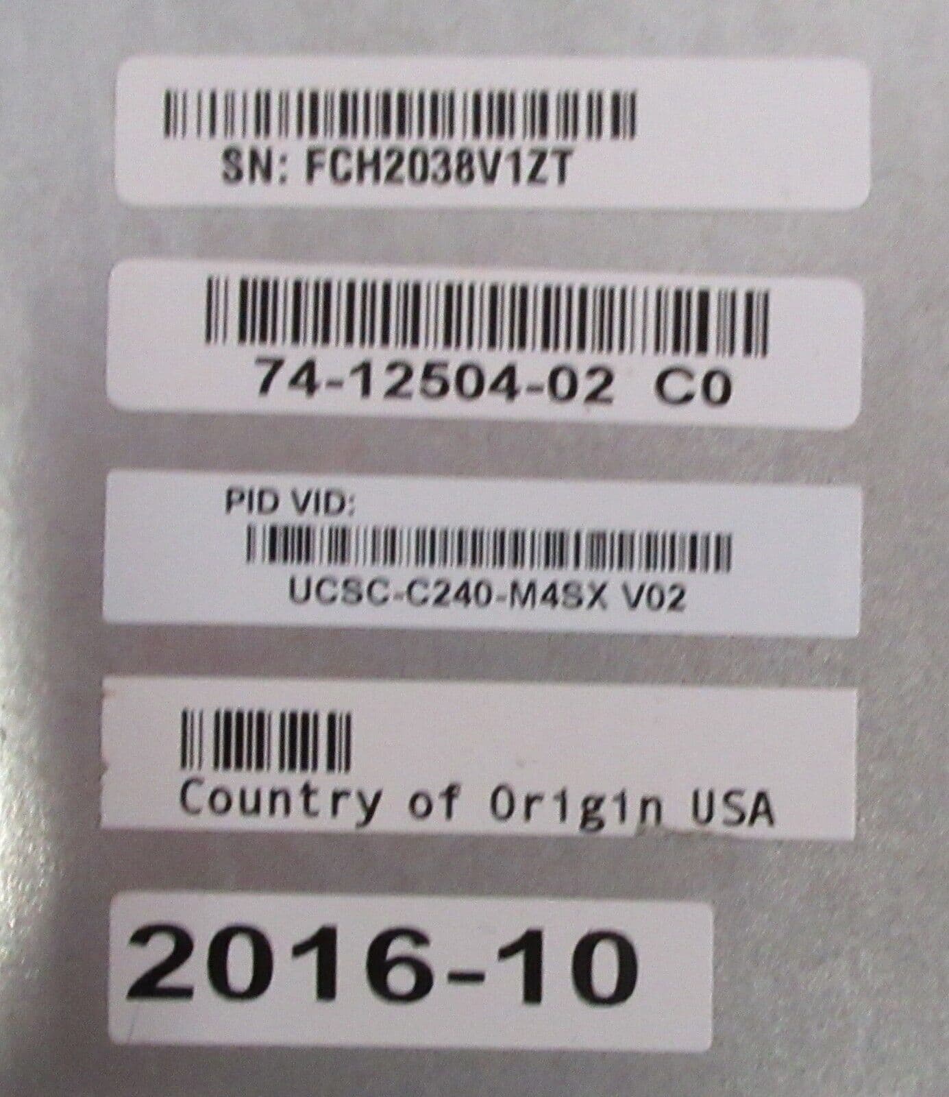 Cisco UCSC-C240-M4SX 24x 2 5