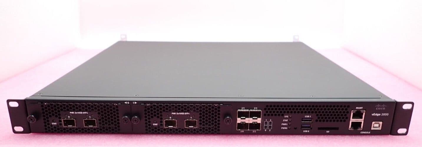 Cisco vEdge 2000 AC Base Router VEDGE-2000-AC-K9 2x PIM