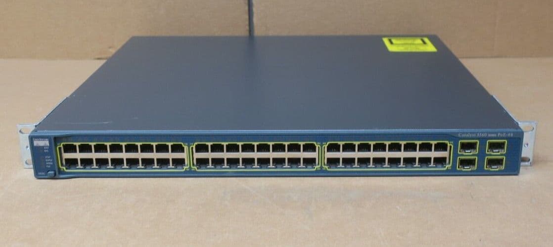 Switch Cisco Catalyst 3560 WS-C3560-48PS-E - 48 Porte PoE + 4 SFP - Ricondizionato