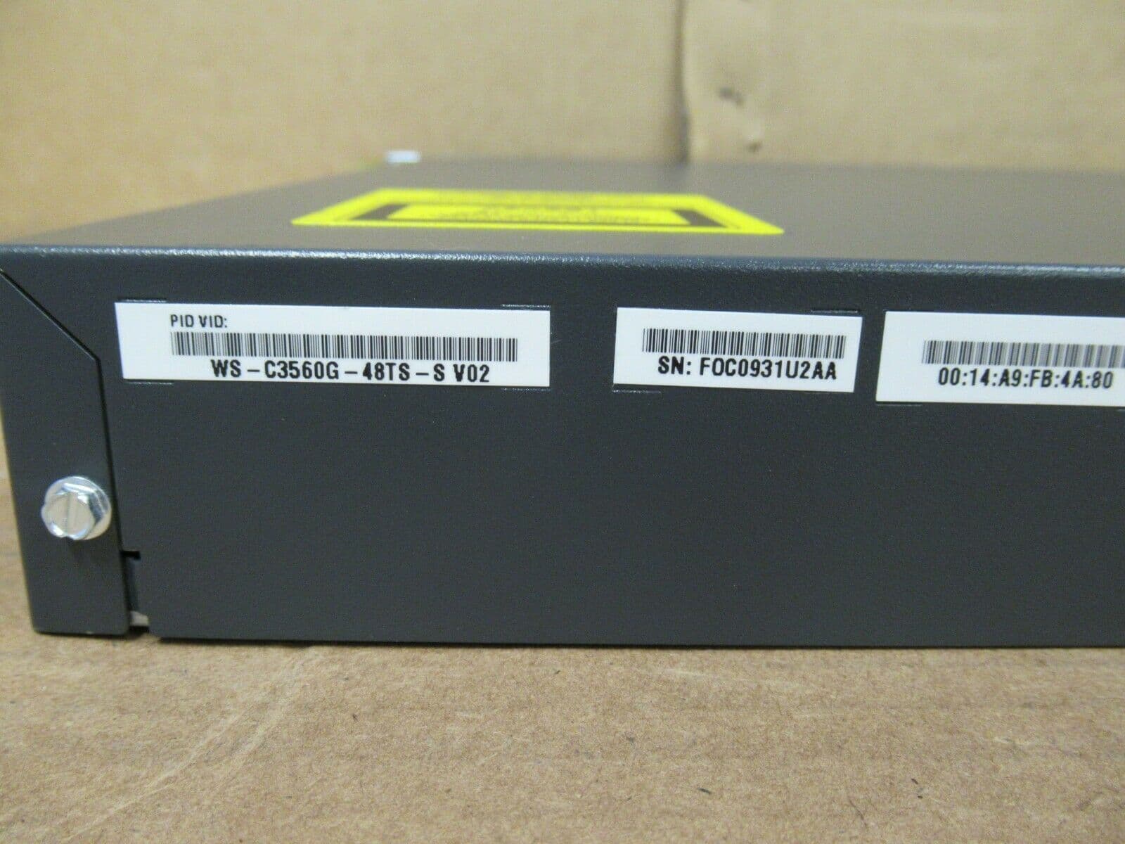 Cisco WS-C3560G-48TS-S 48-Port 4x SFP Port L3 Managed