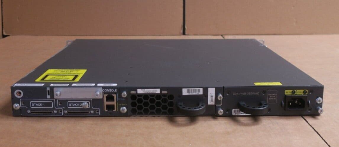 Cisco WS-C3750E-48TD-S 48x Gigabit Etherent RJ45 2x 10GbE X2 Port 1U Switch
