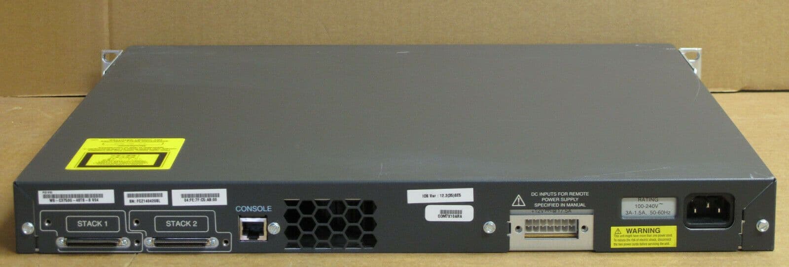 Cisco WS-C3750G-48TS-S 48-Port 4x SFP Managed L3 Gigabit Ethernet Stack ...