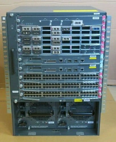 Cisco WS-C6509-E Chassis WS-SUP720-3B WS-X6748-GE-TX WS-X6716-10GE WS-X6704-10GE