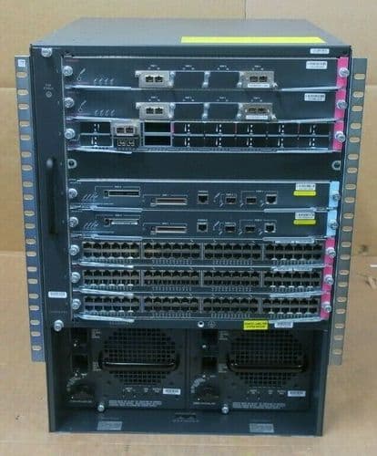 Cisco WS-C6509-E + WS-SUP720-3B + WS-X6748-GE-TX + WS-X6716-10GE + WS-X6704-10GE