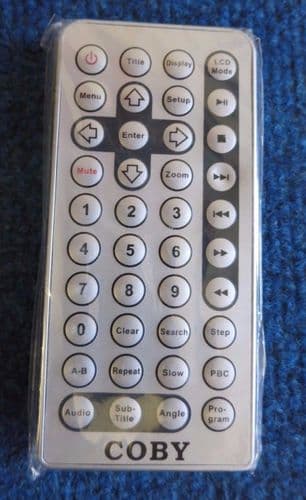 Coby JX-2001B New Remote Control for TF-DVD7100 TF-DVD8501 TF-DVD7050 TF-DVD8500