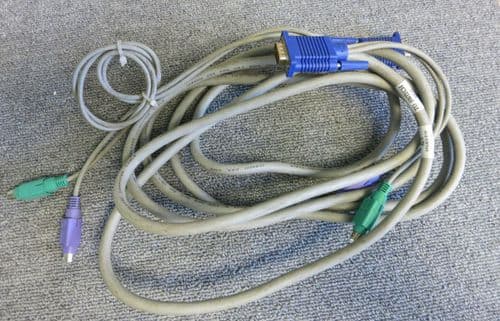 Compaq 224386-003 KVM Cable 15 Pin Male PS/2 to 15 Pin Male PS/2 11FT