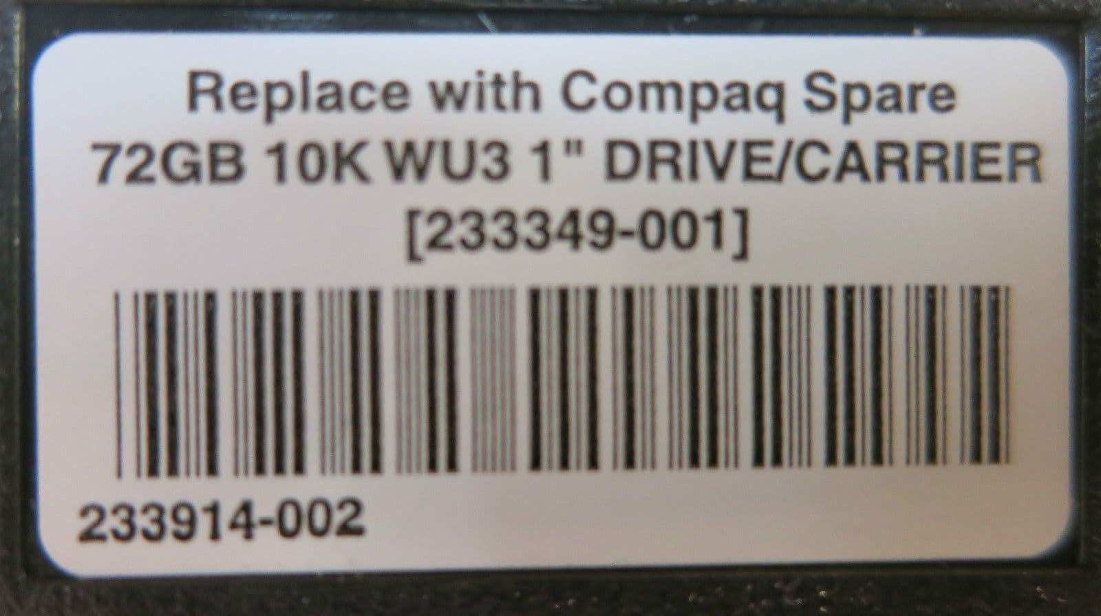 Compaq 233349001 Hot Swap Wide Ultra3 SCSI Hard Drive Caddy Tray Only