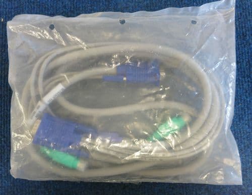 Compaq HP 224386-002 192325-001 New Sealed 7ft 2 x 15 Pin Male PS2 KVM Cable