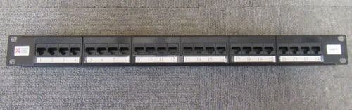 Connectix 009-001-009-07 24 port Cat6 1U 19" Ethernet RJ45 Patch Panel black