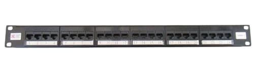 Connectix 009-001-009-07 24 port Cat6 1U 19" Ethernet RJ45 Patch Panel black