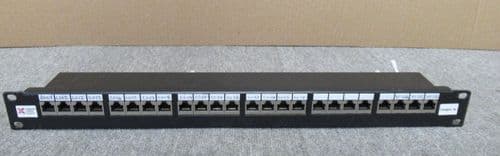Connectix 24 port Cat5e 1U 19" Ethernet RJ45 Patch Panel black