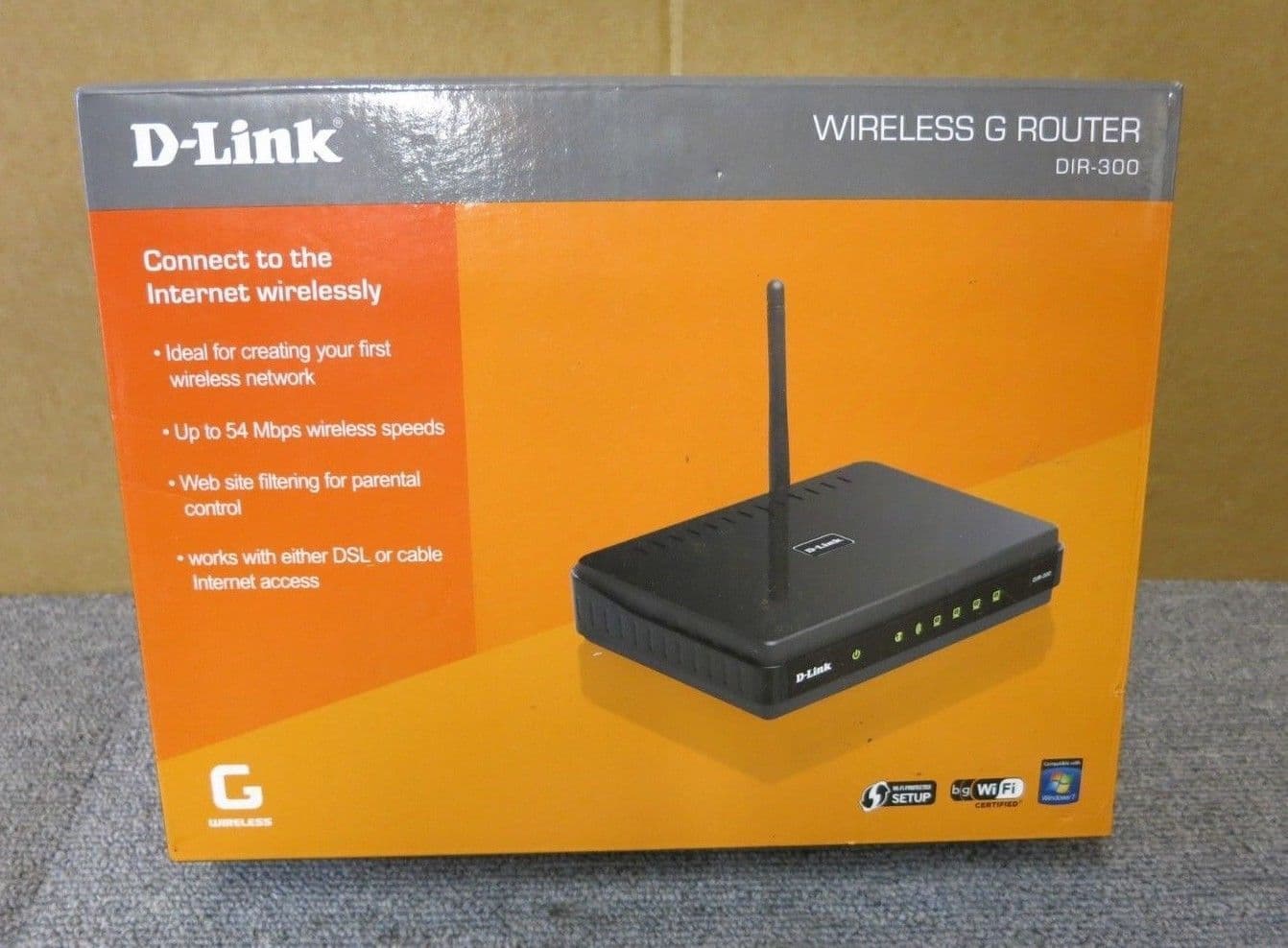 D-Link DIR-300 54Mbps Wireless G 4 Port Network Router With Firewall