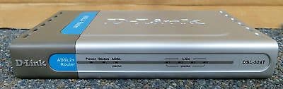 D-link DSL-524T ADSL2+ Modem Router 4-Port Switch 10/100 Mbps DSL-524T/UK Switch