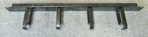 Data Rack Cabinet Cable Tidy Bar 19" 1U Vertical Black 4 Ring Hoops