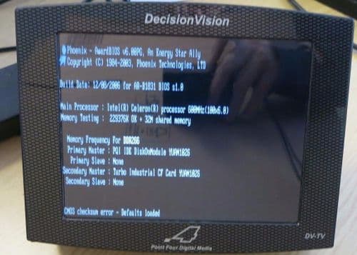 Decision Vision Point Four Digital Media Advertising Monitor Model: DV-TV