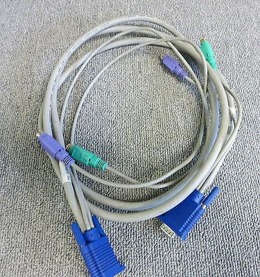 Dell 00G626 VGA KVM 7' Foot Male to Male PS/2 Cable