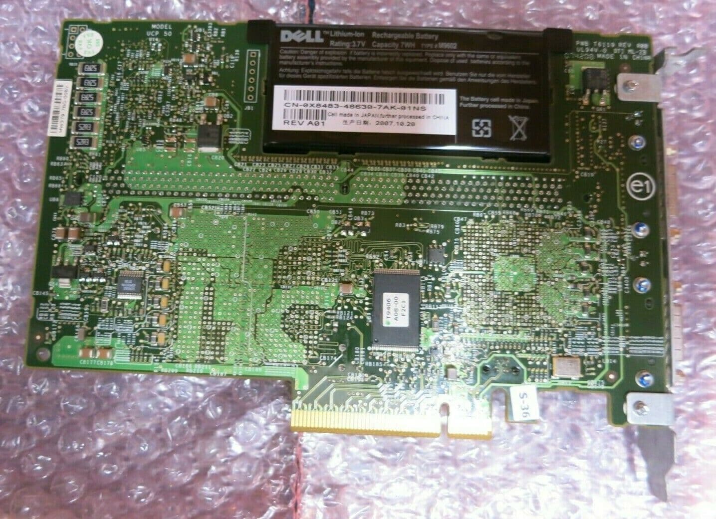 Dell 0DM479 PERC 5/E 256MB SAS PCIe RAID Controller Card & Battery 0X8483